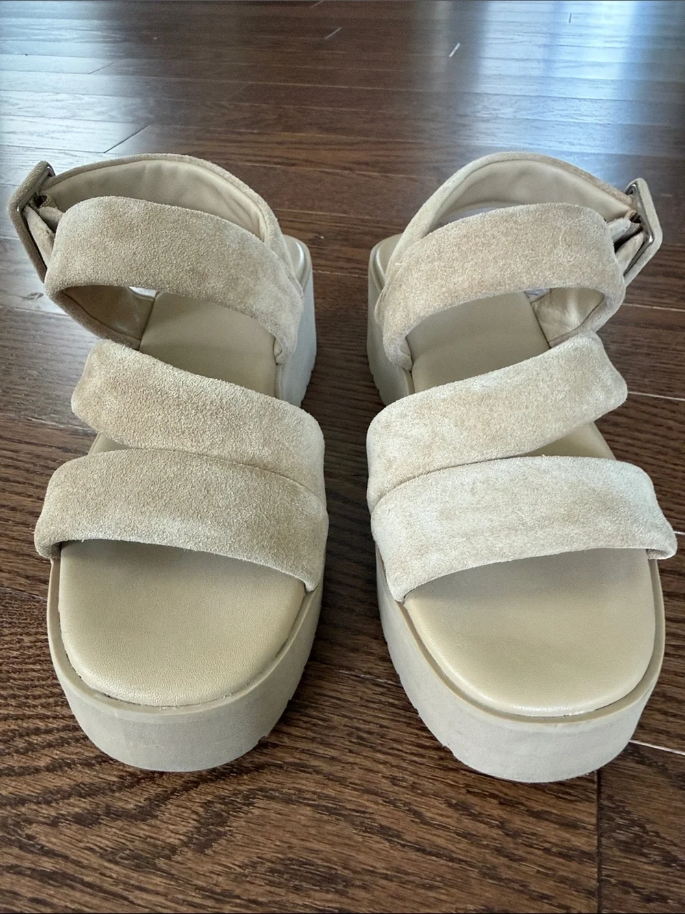 Vince Skylar Suede Wedge Slingback Sandals